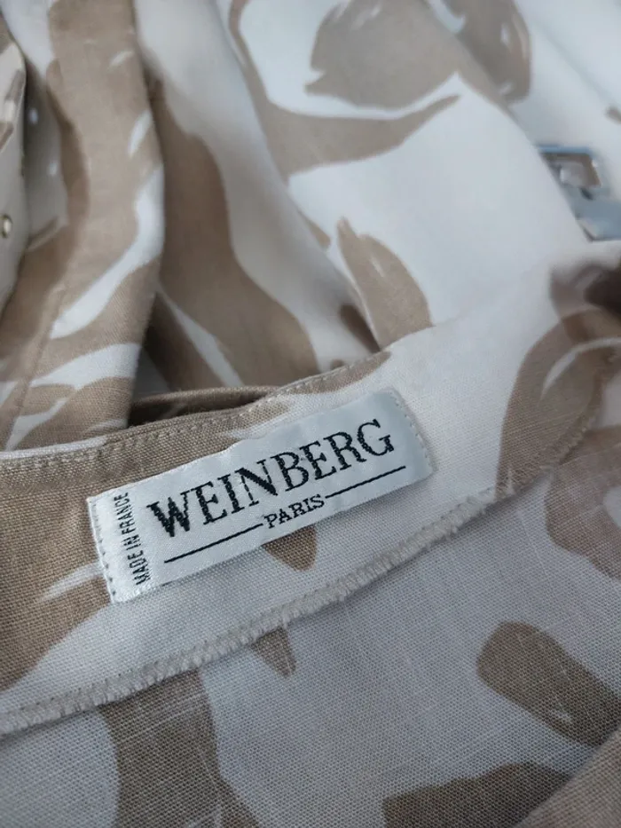 Veste chemise avec ceinture en lin à motifs 40 - photo numéro 6
