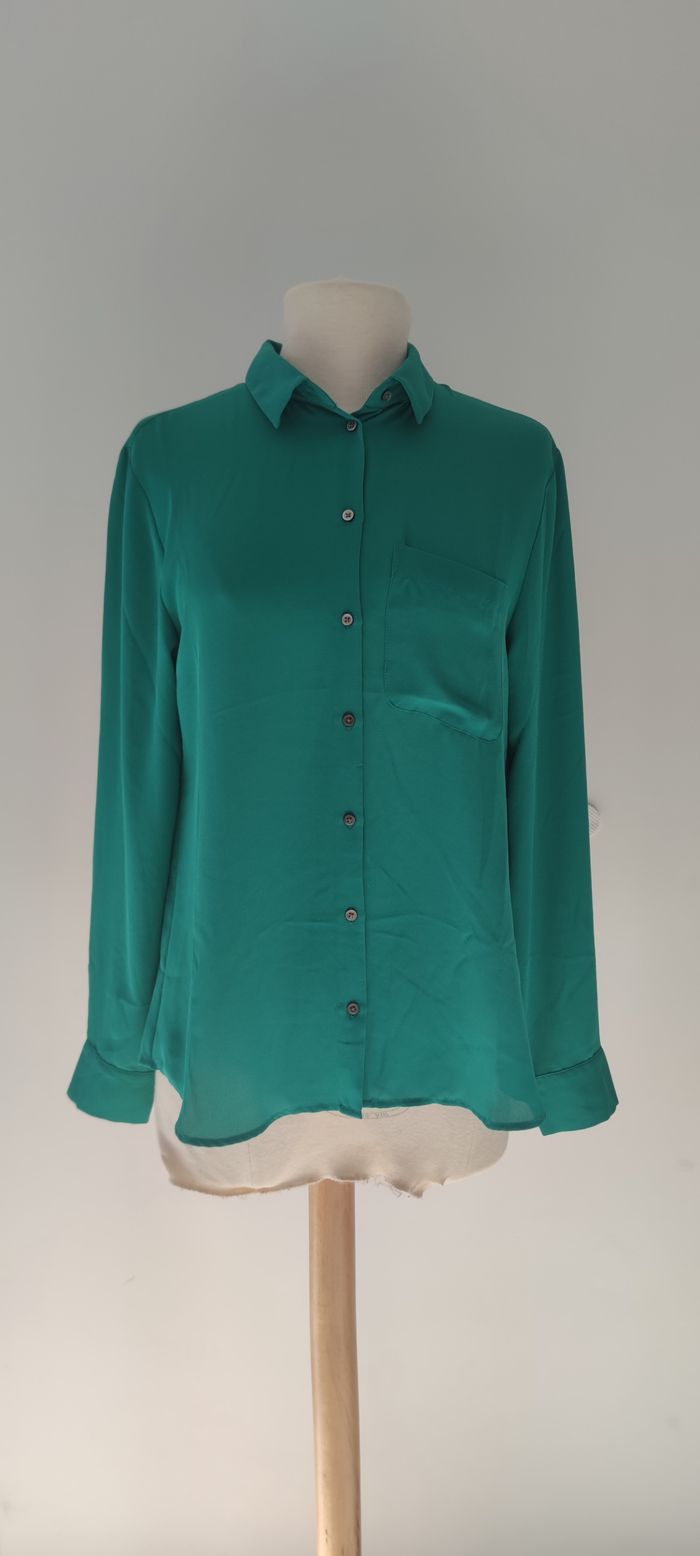 Chemise verte H&M femme Taille 36 – manches longues – élégante & chic - photo numéro 2