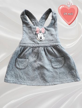 Robe salopette Minnie Disney fille 24 mois