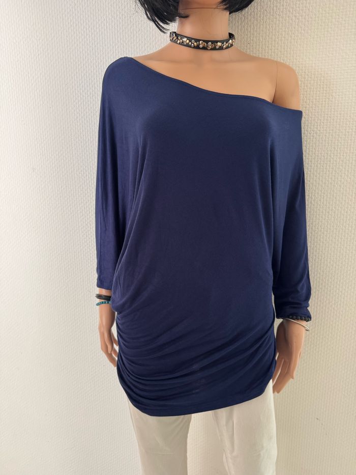 👚 Haut Amisu Femme – Taille L – Style asymétrique décontracté chic 💙 - photo numéro 2