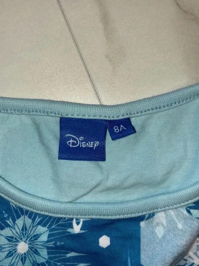 T-shirt manches longues bleu Elsa – Taille 8 ans - photo numéro 2