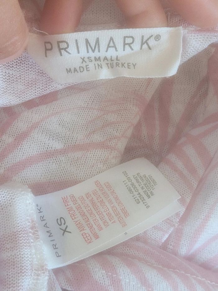 Thsirt col rond manches courtes feuilles XS 34 Primark - photo numéro 7