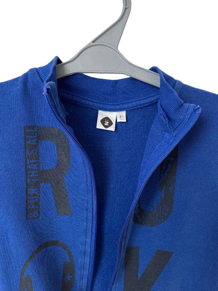 Sweat zippé bleu “ROCK” - Z 2 ans (86cm) - photo numéro 3