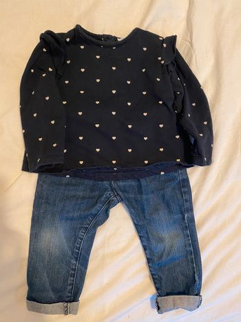 Ensemble jean sweat monoprix