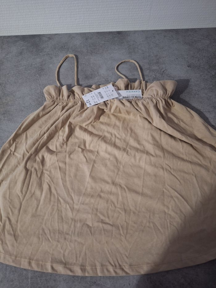 Top camaïeu bretelles spaghetti taille M
