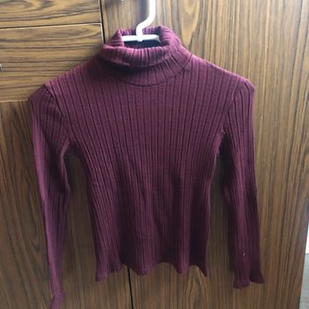 Tee-shirt à manches longues col roulé