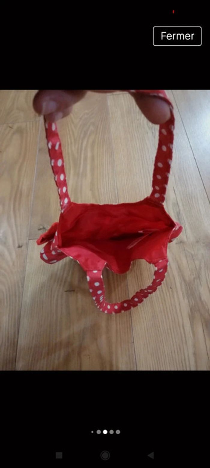 🌺Petit sac à main fille H&M rouge à pois🌺 - photo numéro 5