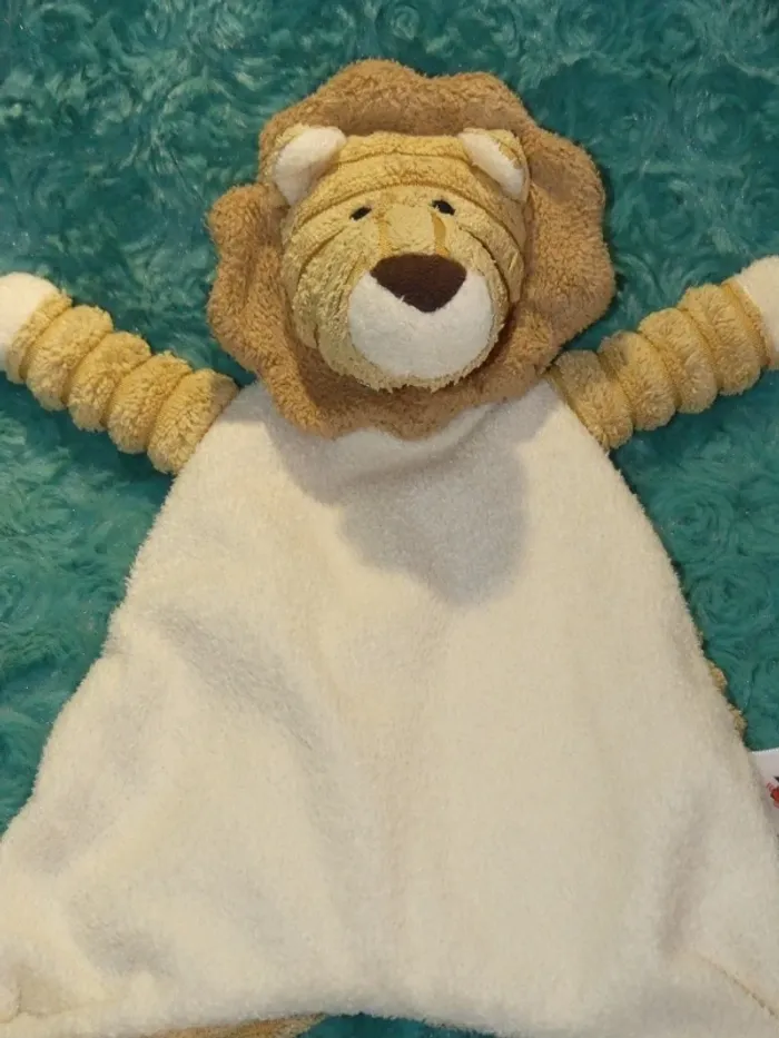 Doudou plat lion Jellycat blanc cassé marron 🦁tbe - photo numéro 2