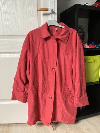 Veste manteau tout doux rose vintage