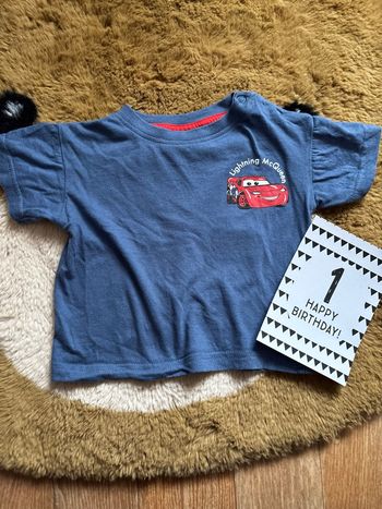 Tee shirt bleu CARS Disney t.12m