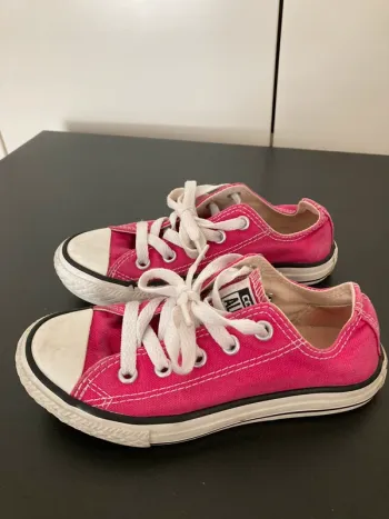 Converse baskets basse toile rose flash