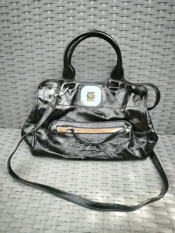 Sac à main et bandoulière cuir verni Longchamp gatsby