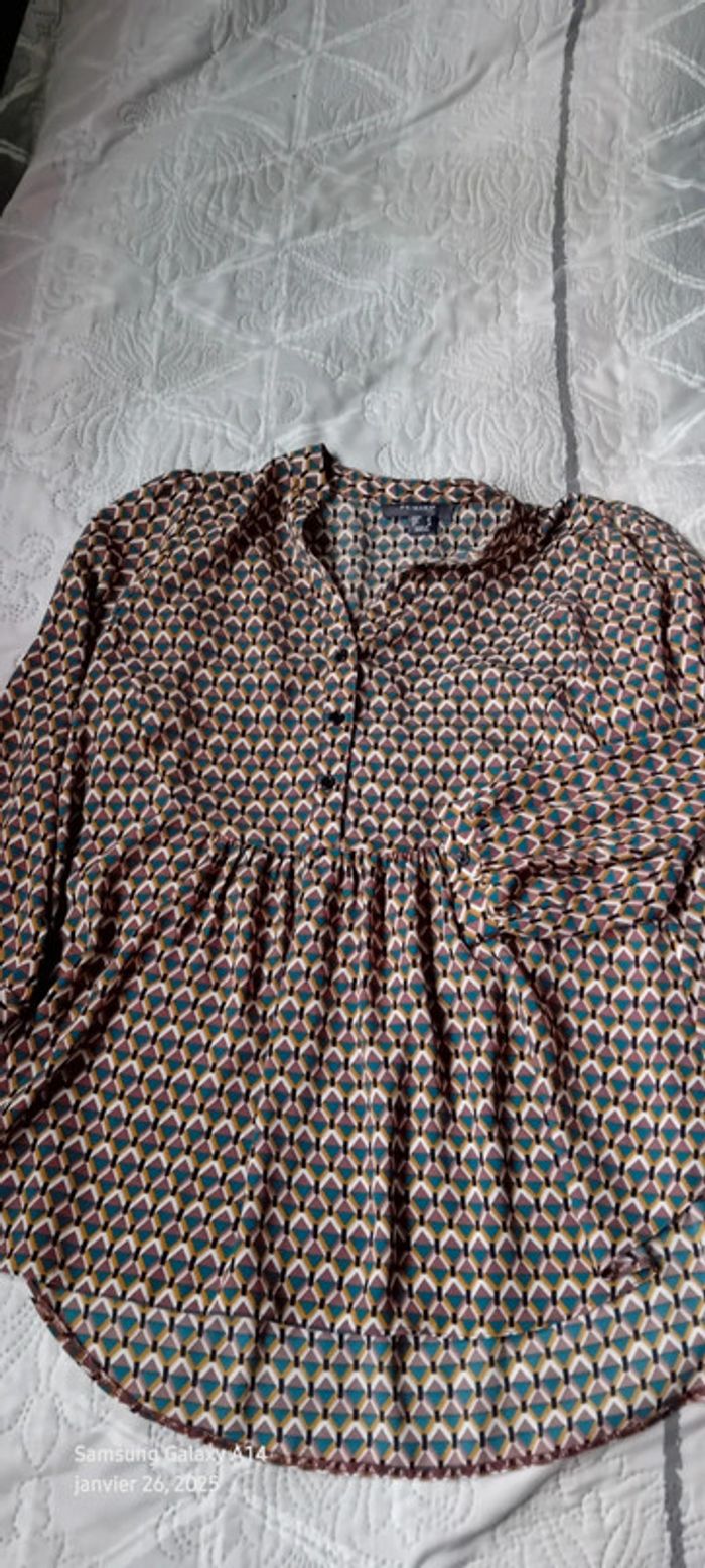 Tunique fluide motif losanges arlequin coloré marron femme xs primark - photo numéro 6