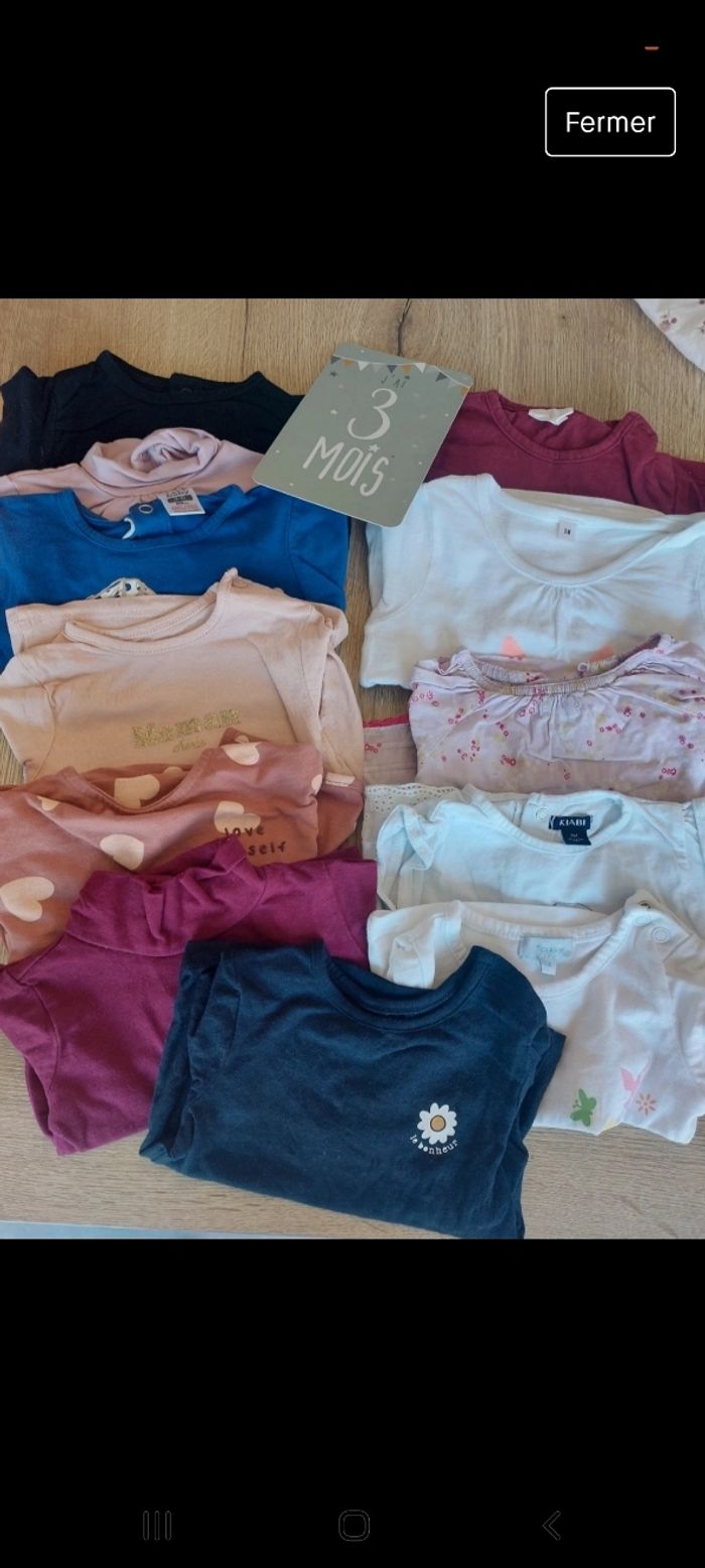 Lot tee shirt manche longue