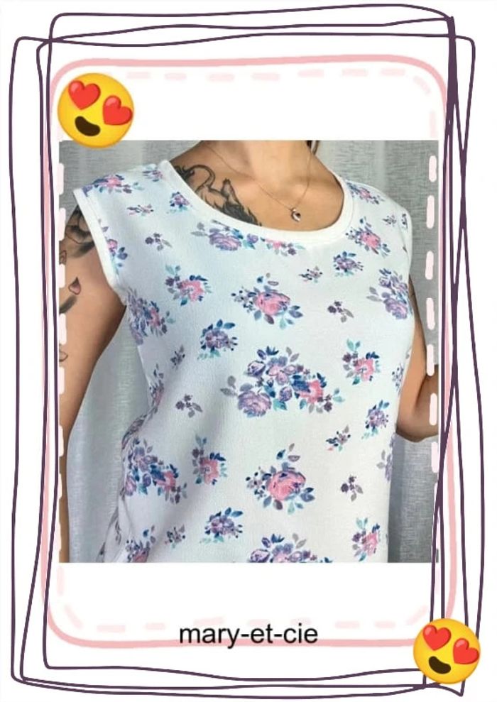 SOLDÉ - Blouse manches courtes taille S - pink rose - photo numéro 3