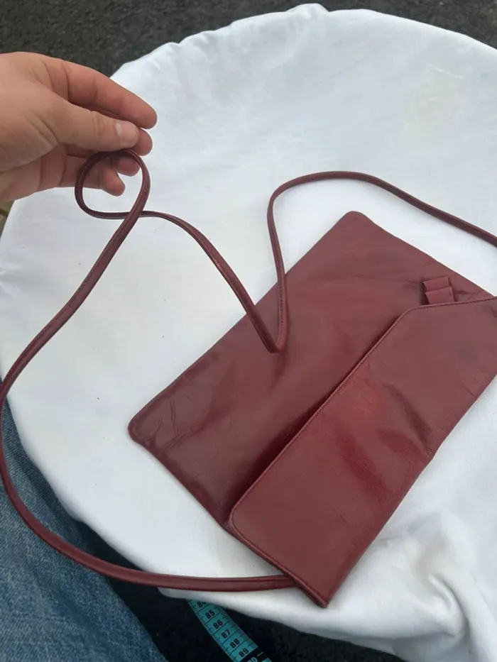 Sac à bandoulière bordeaux - photo numéro 10