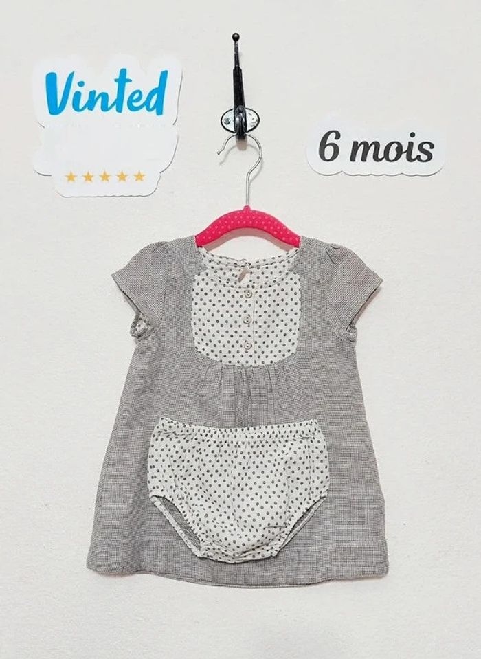 Robe + bloomer Obaïbi bébé fille taille 6 mois