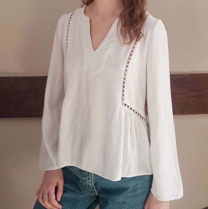 Blouse blanche péplum Ba&sh - photo numéro 2