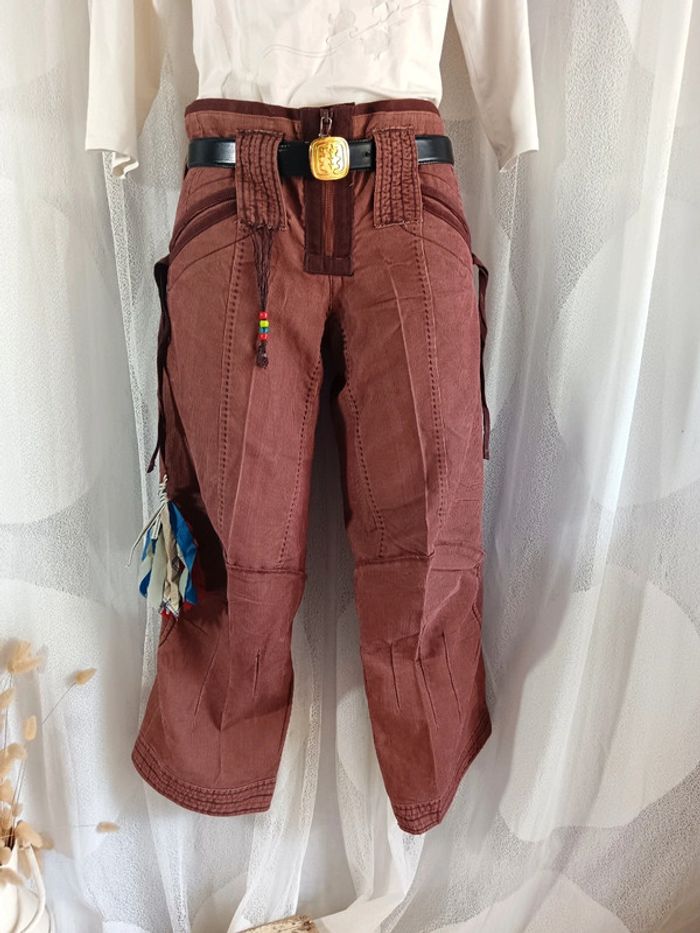 Marithé et François Girbaud | Pantalon court marron | t 34