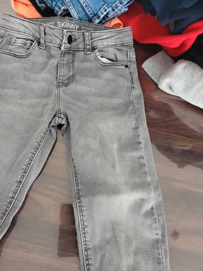 Jean 7 /8 gris skinny denin co 128 cm - photo numéro 3