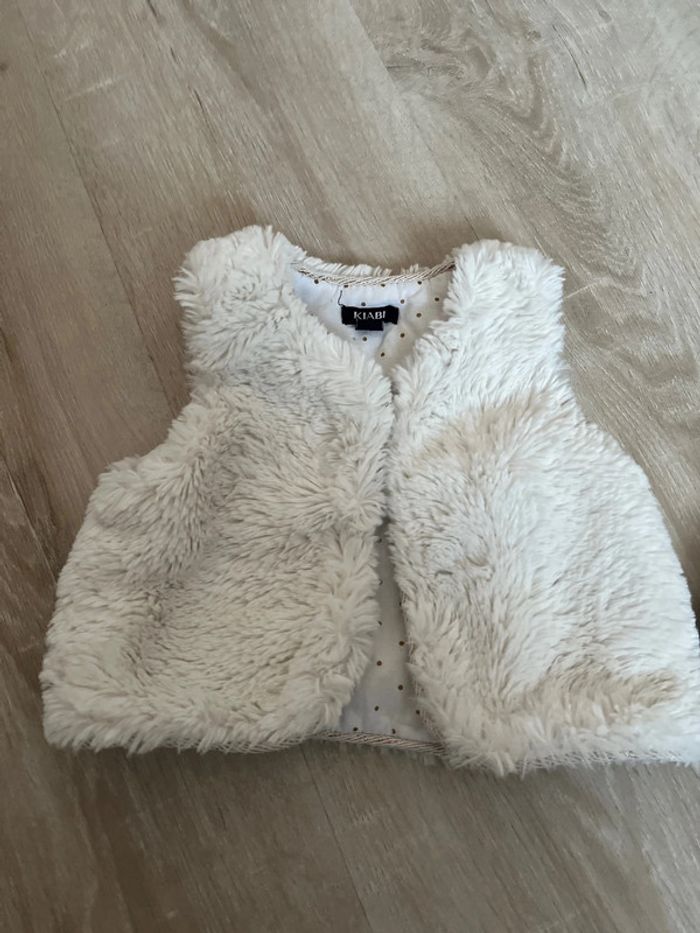 Lot deux gilets sans manche bébé fille 3 mois - photo numéro 2