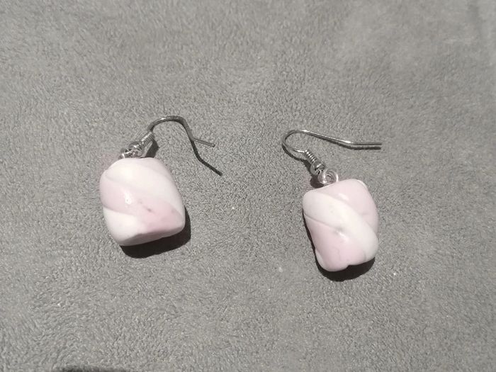 Boucles d'oreilles guimauve fimo 🍬 - photo numéro 3