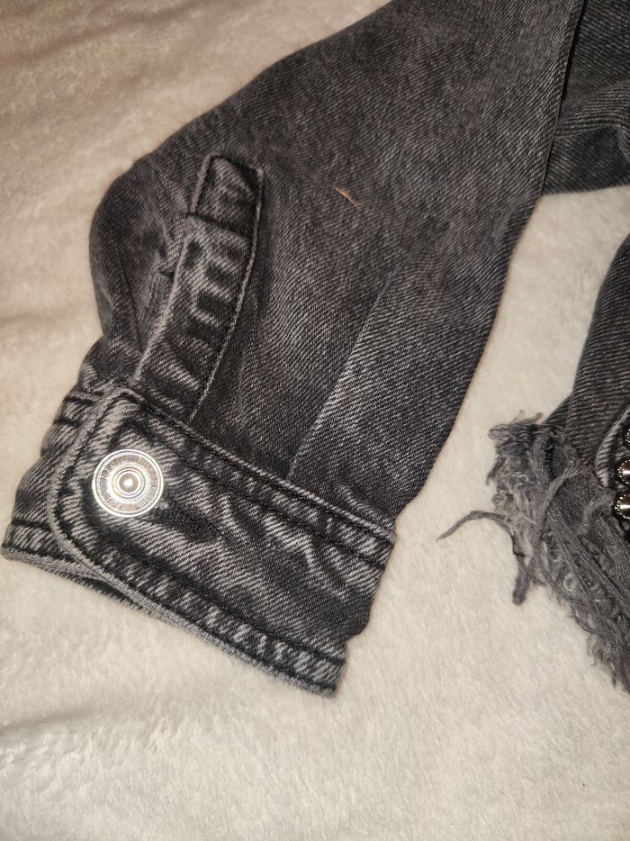 Veste en jean noir fille Zara - photo numéro 5