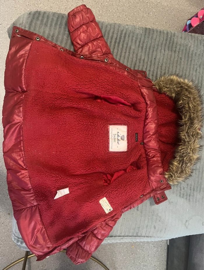 Manteau rouge délavé  4 ans fille - photo numéro 2