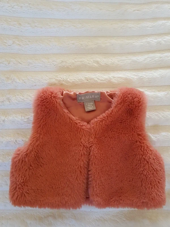 Boléro gilet sans manches tout doux fille 3/6 mois 68 cm