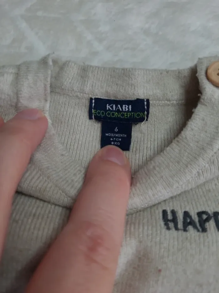 👶Pull Kiabi taille 6mois-67cm👶 - photo numéro 4