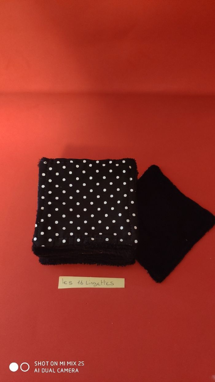 16 lingettes lavables, neuf.