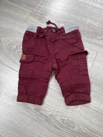 Pantalon bordeaux - Taille 3 mois - Gémo