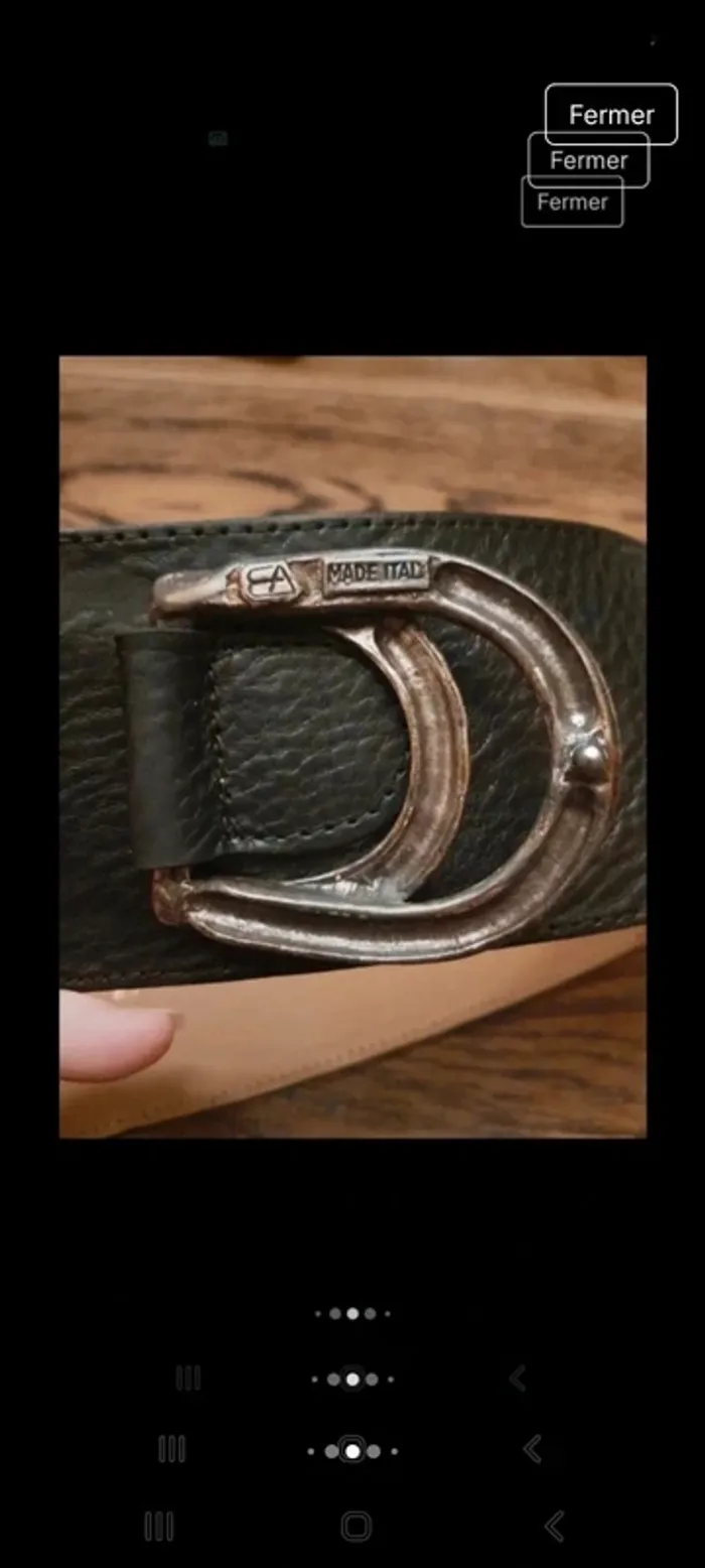 Ceinture cuir fait main Angelo de Lombardi 85cm - photo numéro 10