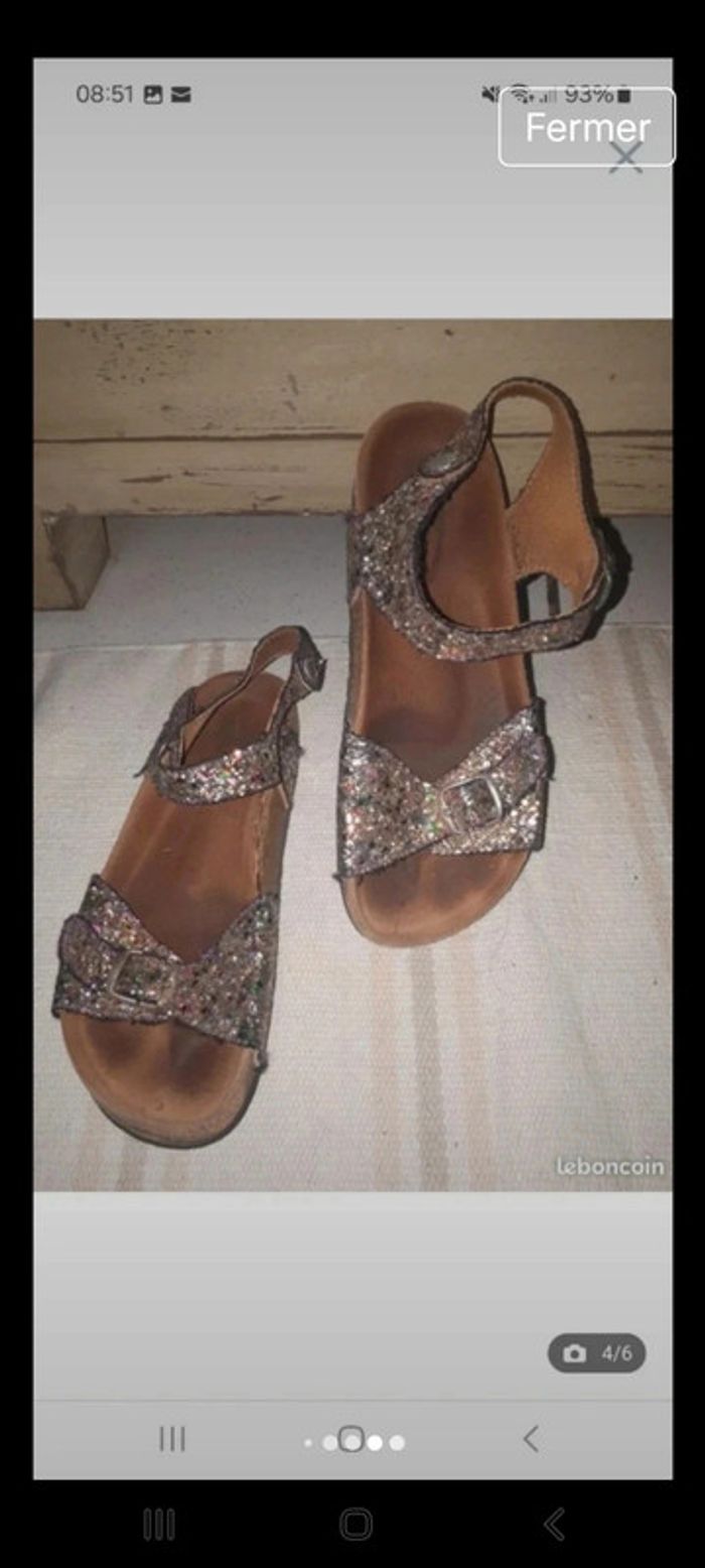 Sandales Fille cuir Reqins taille 33 - photo numéro 2