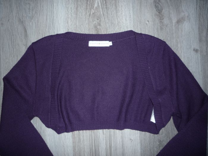 GILET COURT VIOLET "CACHE CACHE" - TAILLE 4 - n°01 - photo numéro 2