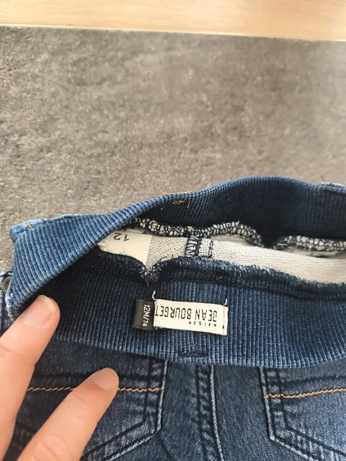 Pantalon jean doublé souple coupe slim garçon 12 mois Jean Bourget - photo numéro 8