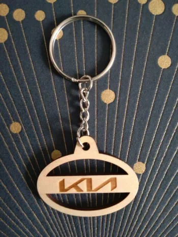 Porte clés bois Kia