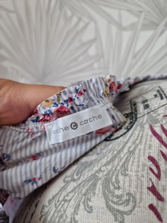 Jolie blouse manches courtes cache cache taille 38 - photo numéro 5