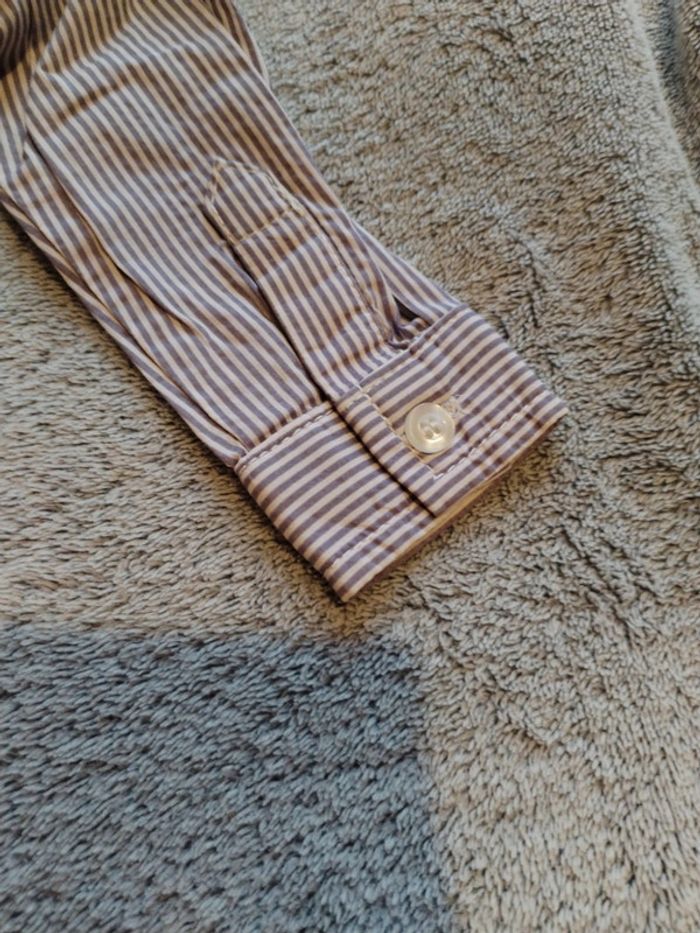 Chemise rayée violet et blanc - photo numéro 3