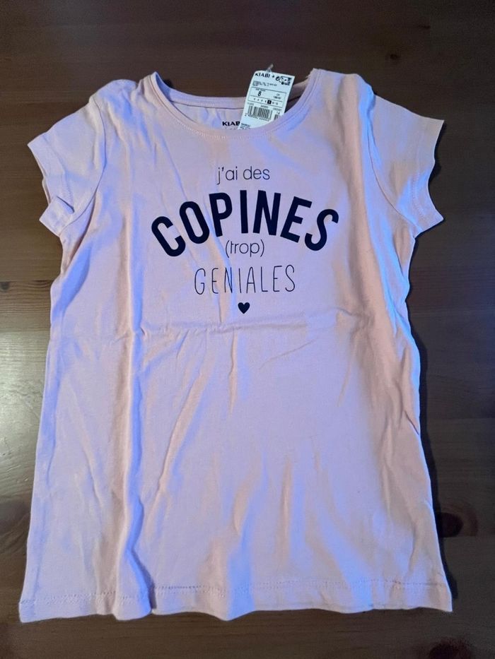 Neufs (non portés) A SAISIR !!! 🥰😍superbe lot Tee-shirts mc 8 ans fille💙🥰😍 - photo numéro 3