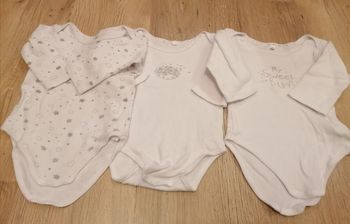 Lot de 3 bodies manches longues 18 mois