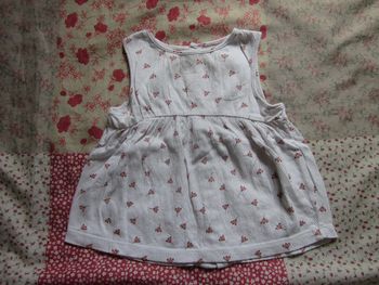 Robe été blanche à fleurs 9 mois