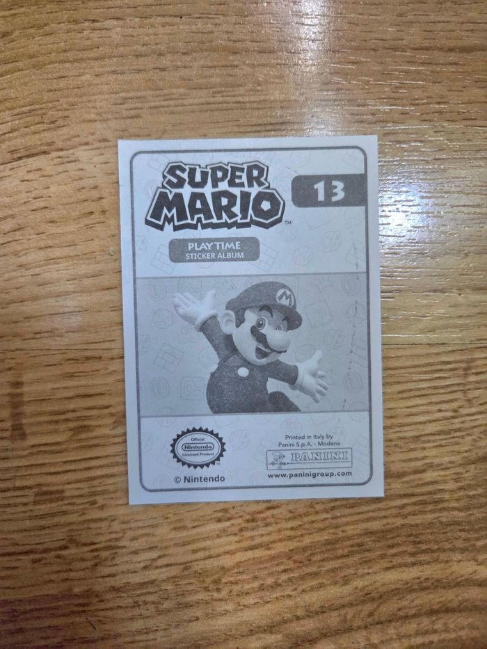 Carte Panini officielle de la collection Super Mario - photo numéro 2