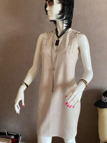 Robe sans manches effet peau de pêche T38 Jus d’Orange