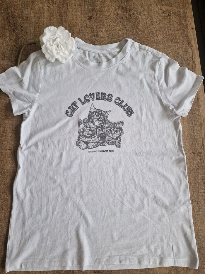 Joli tee shirt motif chat
