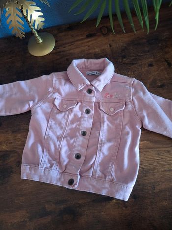 Veste en jean rose lulu castagnette