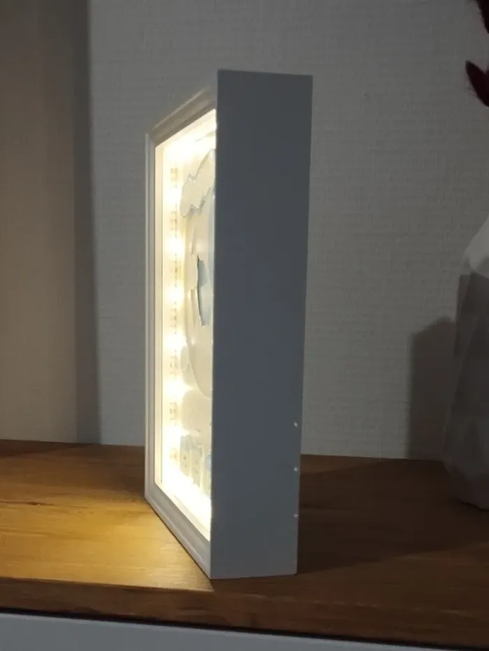 Idée cadeau Personnalisation cadre Led superposition relief pour nouveau né abr016 - photo numéro 7