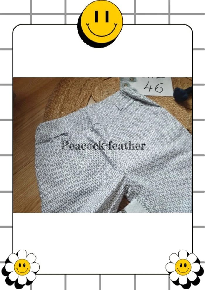 Pantalon blanc imprimé neuf 46 - photo numéro 3