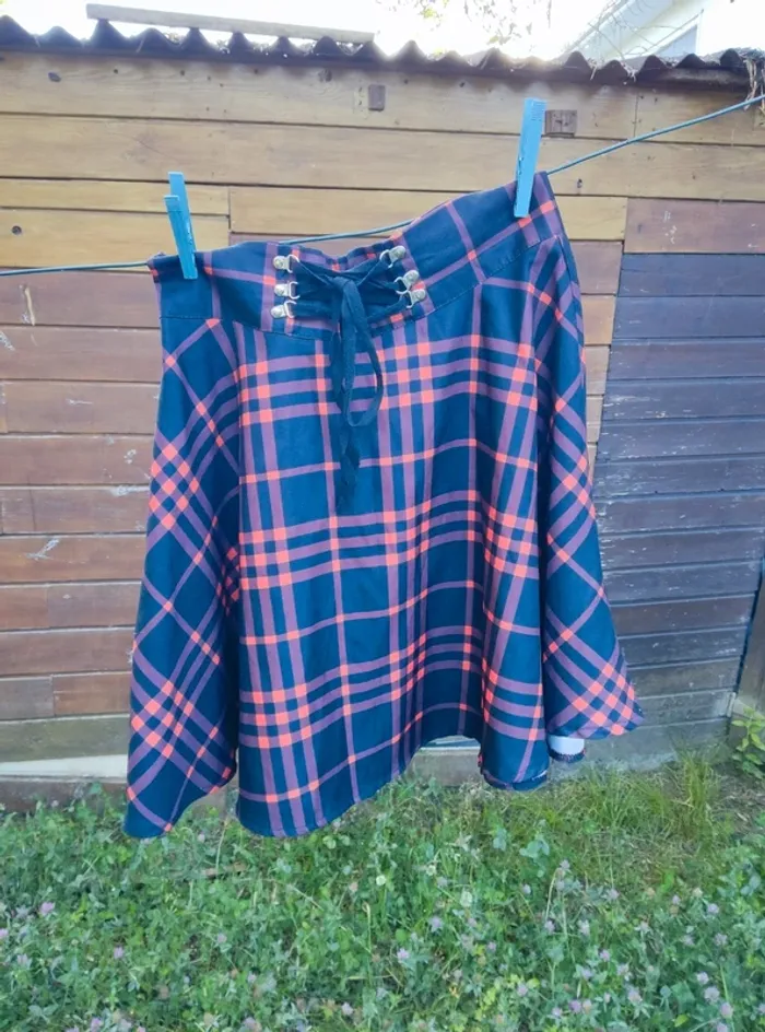 Jupe écossaise cercle courte taille M - photo numéro 2