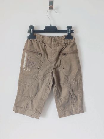 Pantalon bermuda marron clair  beige Kiabi